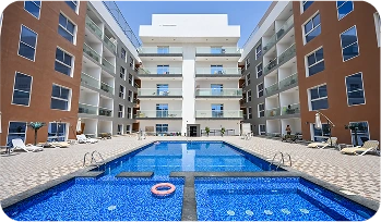 Spacious living area in premium property